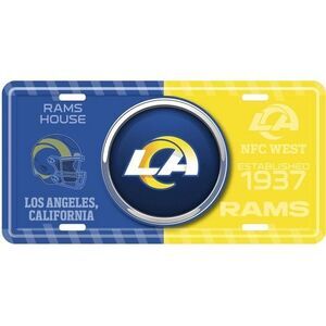 Los Angeles Rams NFL Bullseye License Plate